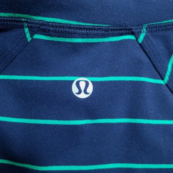 Lululemon Nice Asana Jacket 2 XXS Inkwell Slalom Stripe Womens Zipper Sweater - Picture 5 of 8